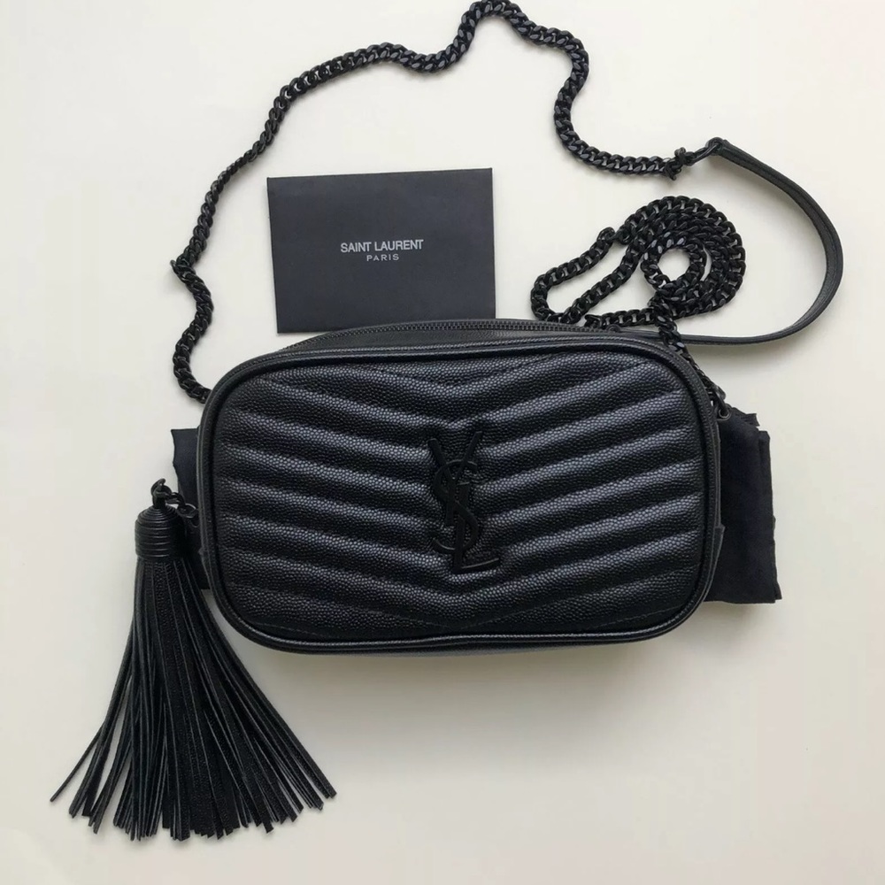 Saint Laurent Ysl Mini Lou Black Bag